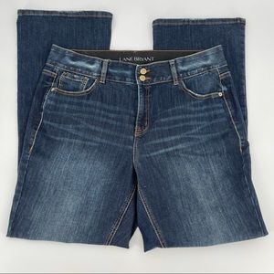 Lane Bryant Womens Plus Size 16 High Rise Boot Cut Jeans Dark Wash Stretch